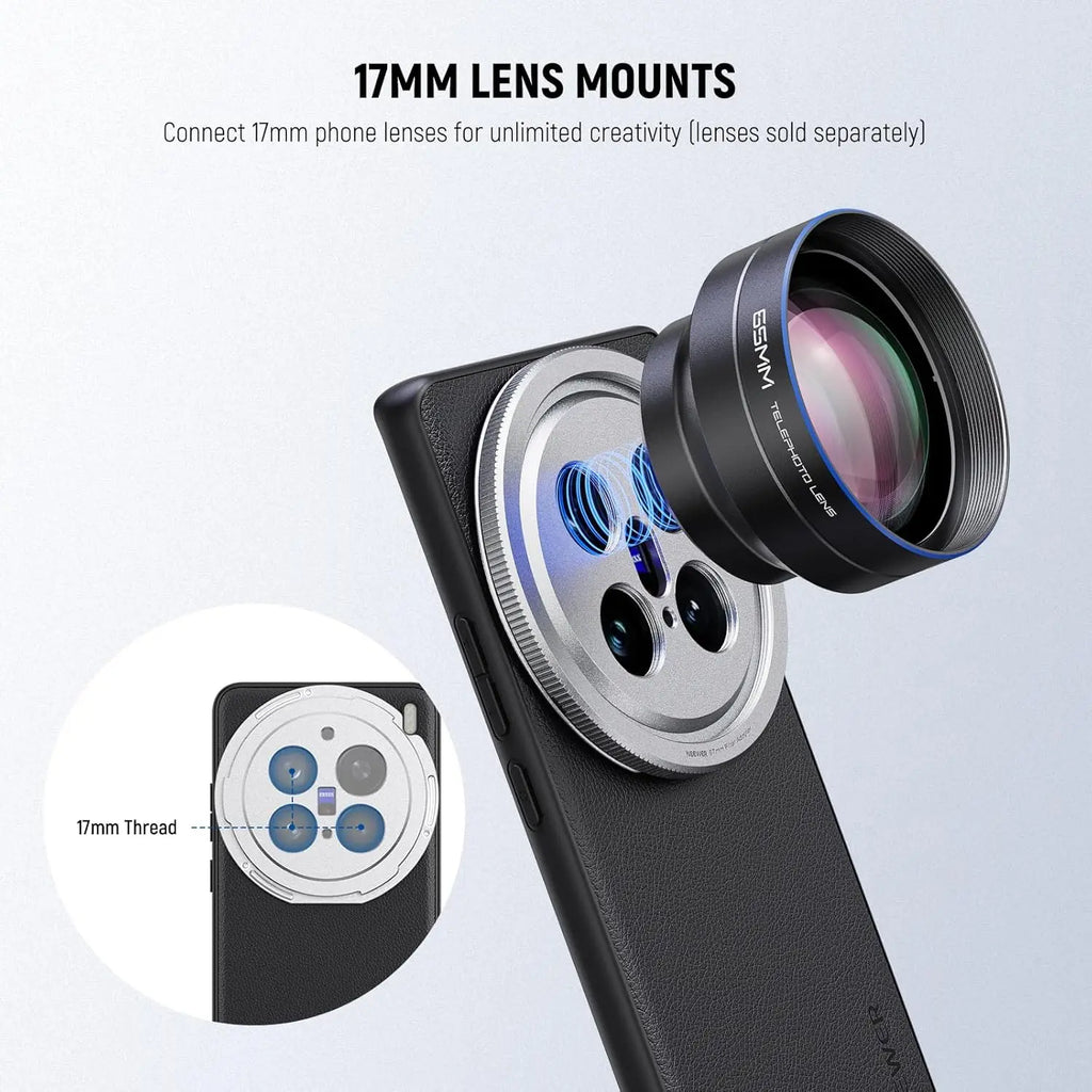 NEEWER Protective Phone Case For VIVO X200 Pro/ULTRA/X100 ULTRA Heavy Duty TPU + PC Faux Leather with 17mm Lens Mounts
