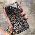 Leopard Print Pattern Glass Material Phone Case For iPhone 17 16 15 14 Pro Max 13 12 11 Pro 17 Air 16E 7 8 Plus XR XS X Cover