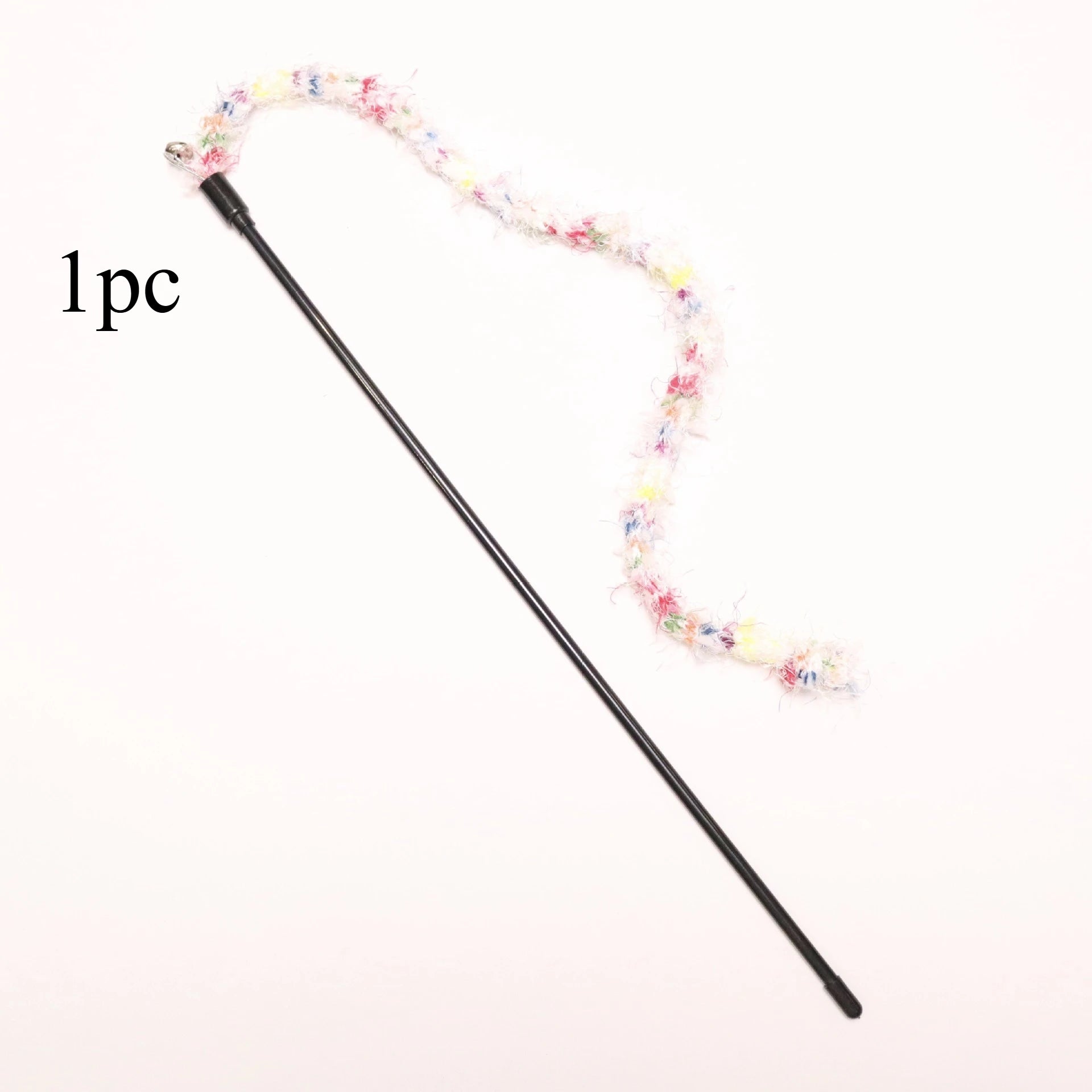 2/3/4pcs Colorful Striped Plush Rope Cat Teasing Stick Toy Knitting Wool Pet Toys