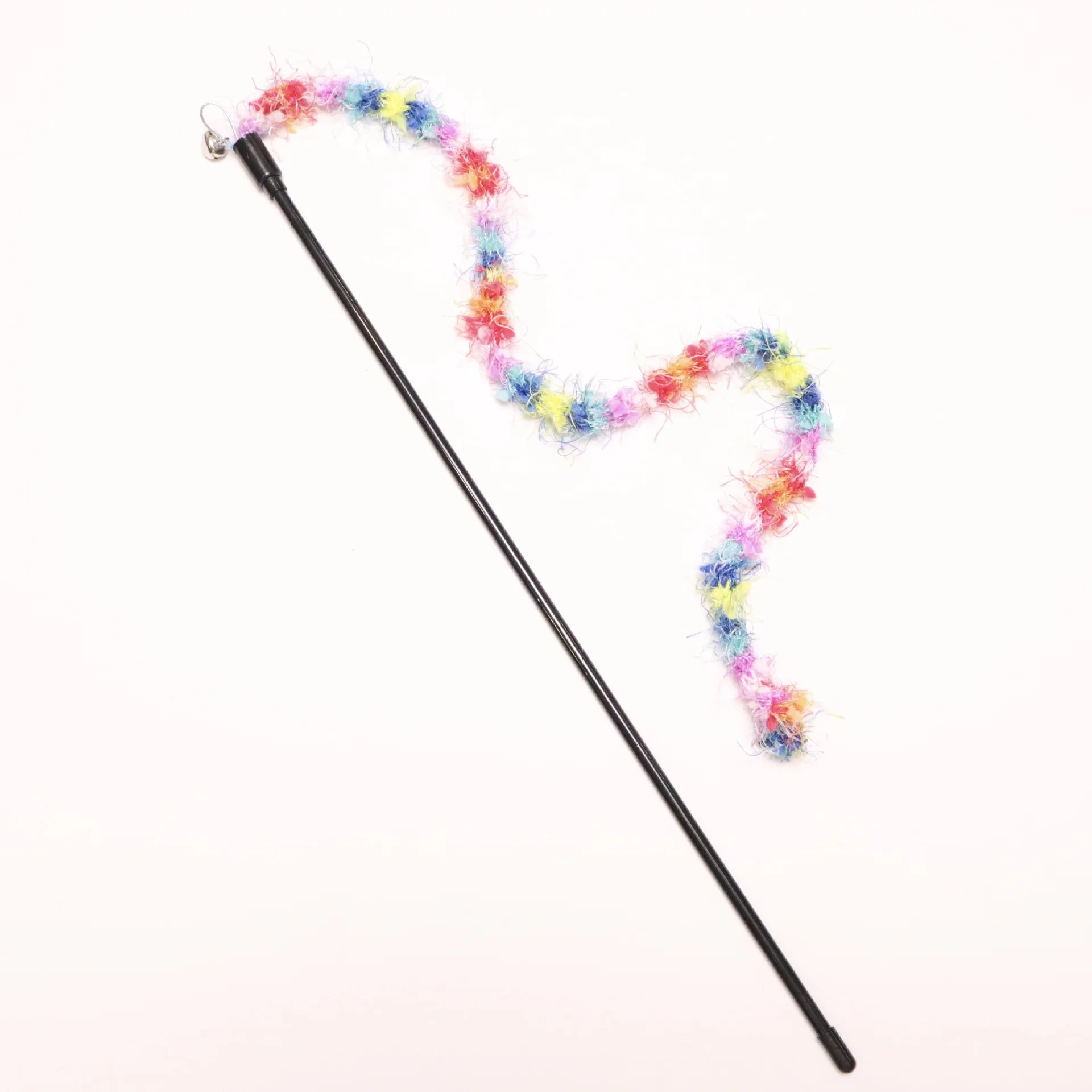 2/3/4pcs Colorful Striped Plush Rope Cat Teasing Stick Toy Knitting Wool Pet Toys