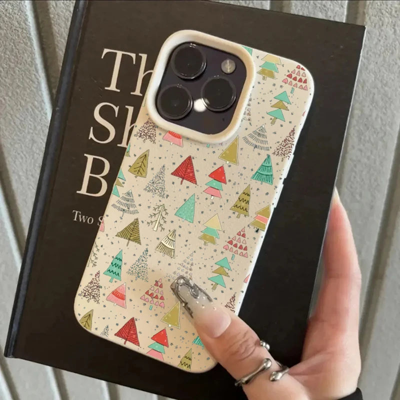 Shockproof Soft Cover Christmas Tree Snowflake Pattern Phone Case For iPhone 17 16 15 14 13 12 11 17 Pro Max Air XSMax XS XR X