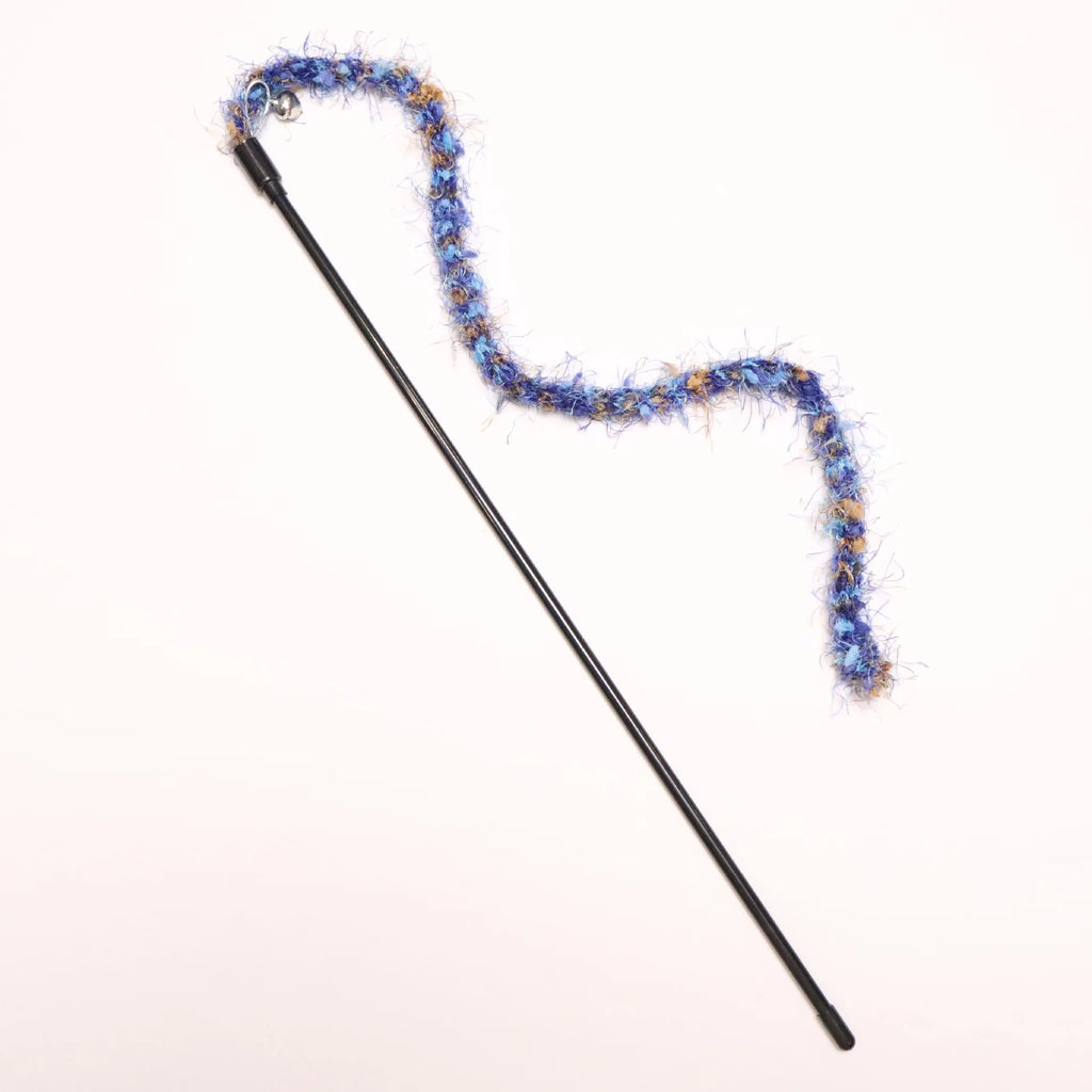 2/3/4pcs Colorful Striped Plush Rope Cat Teasing Stick Toy Knitting Wool Pet Toys
