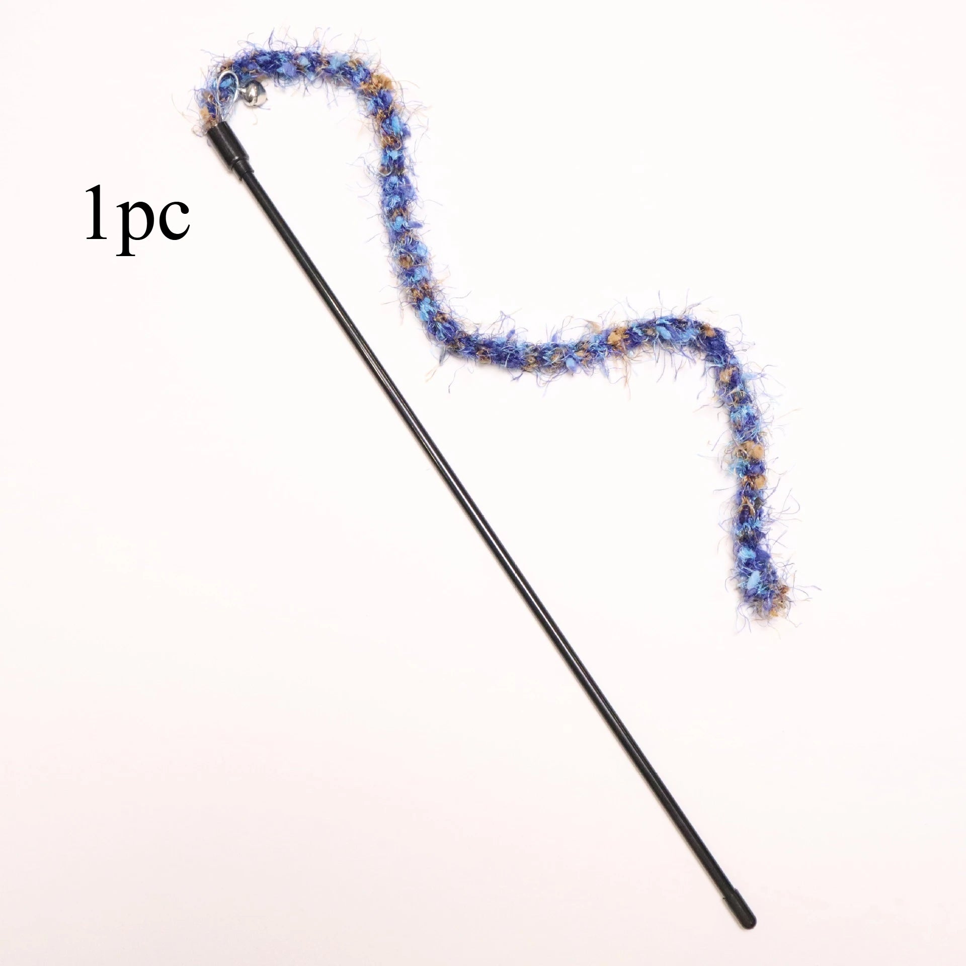 2/3/4pcs Colorful Striped Plush Rope Cat Teasing Stick Toy Knitting Wool Pet Toys