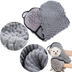 Large Soft Pet Bath Towel Quick-Drying Super Absorbent Foldable Skin-Friendly Cat Dog Bath Robe for Comfortable Cleaning