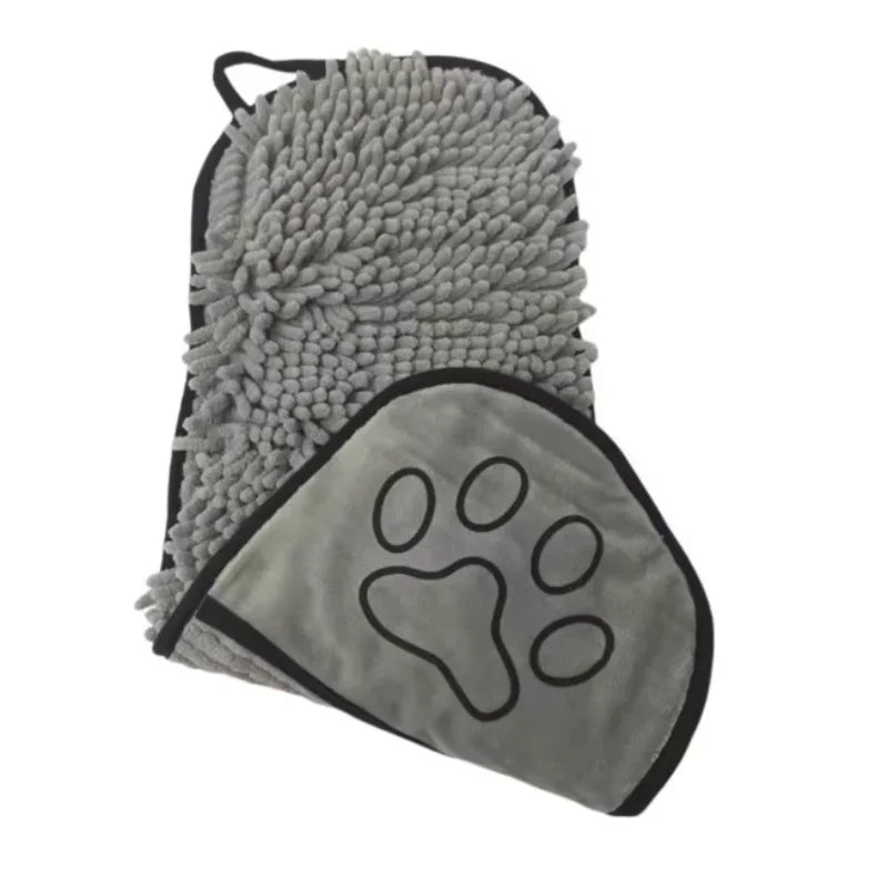 Large Soft Pet Bath Towel Quick-Drying Super Absorbent Foldable Skin-Friendly Cat Dog Bath Robe for Comfortable Cleaning